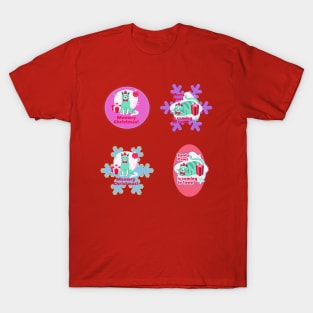 Colorful Cats - Christmas Pack T-Shirt